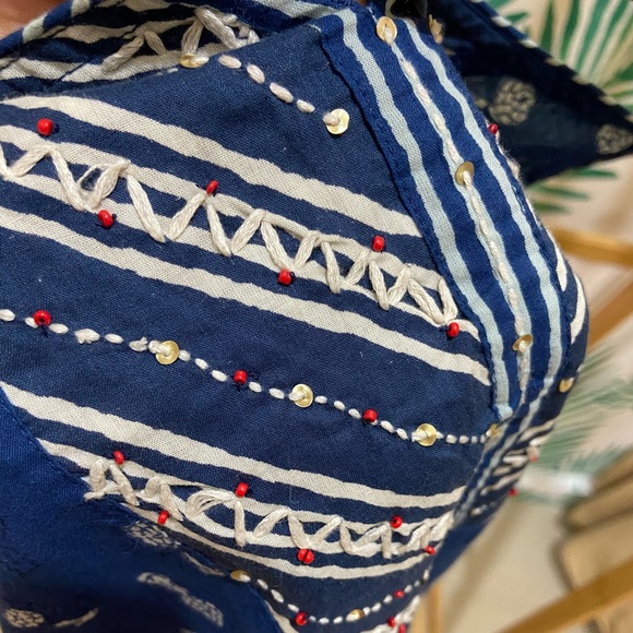 IMARA Indigo Cotton Kurta. - Picture 6 of 7